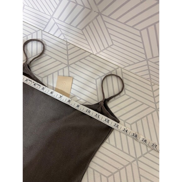 NWT Groceries Apparel Taupe Size Small 100% Organic Tank Mini Dress Dyed g - Picture 9 of 13